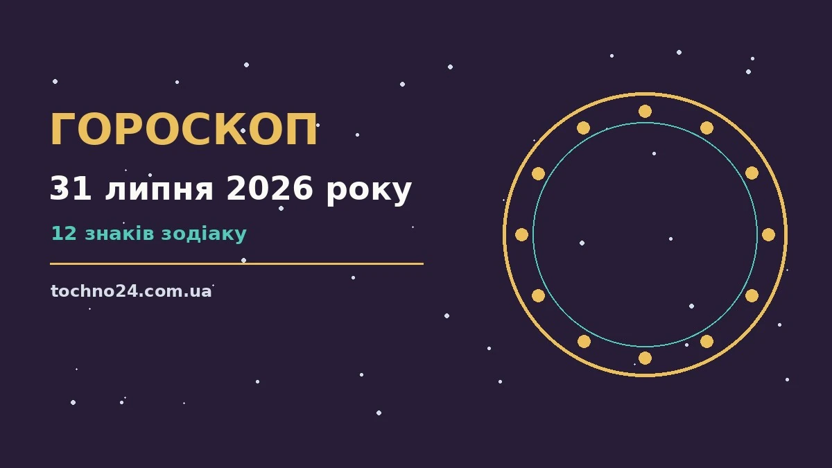 Зоряне небо над міською вулицею, символ щоденного гороскопу на 31 липня 2026 року