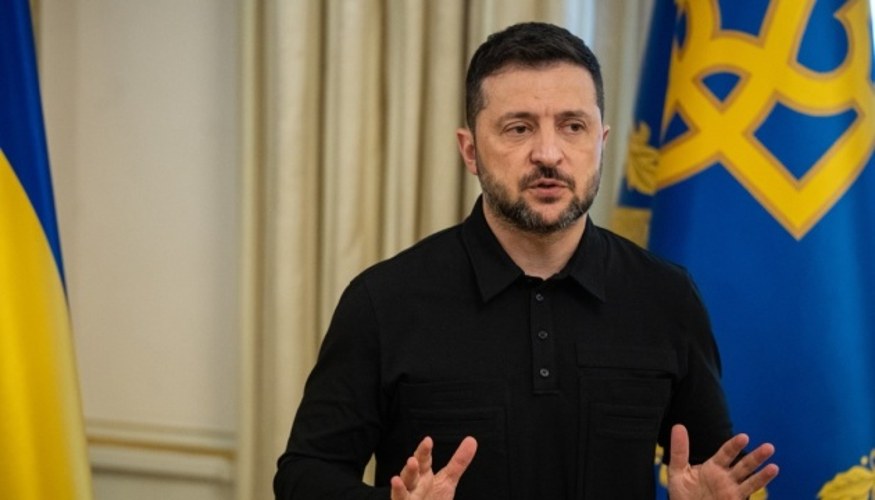 Президент України Володимир Зеленський під час спільної пресконференції з президенткою Європейської комісії Урсулою фон дер
