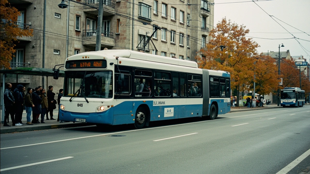 32 тролейбус Київ на вулиці Бальзака в районі Троєщини